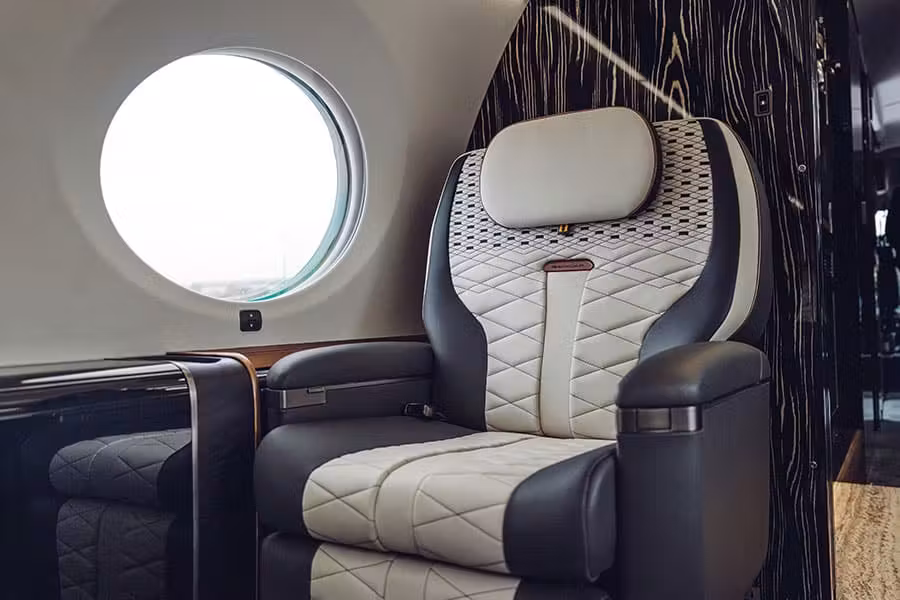 Luxury aircraft cabin interior